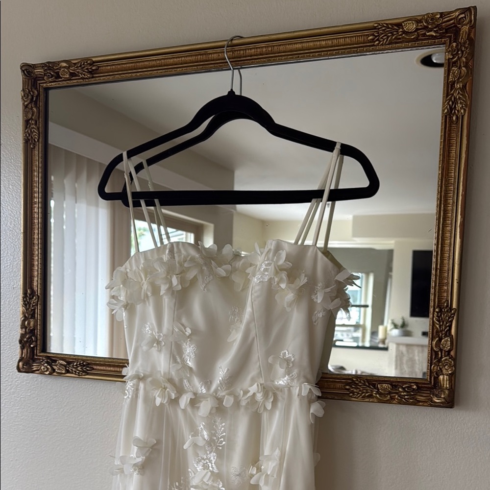 Helsi Audrey Square-Neck Floral Appliqué Sheer Midi Dress - Picture 7 of 12